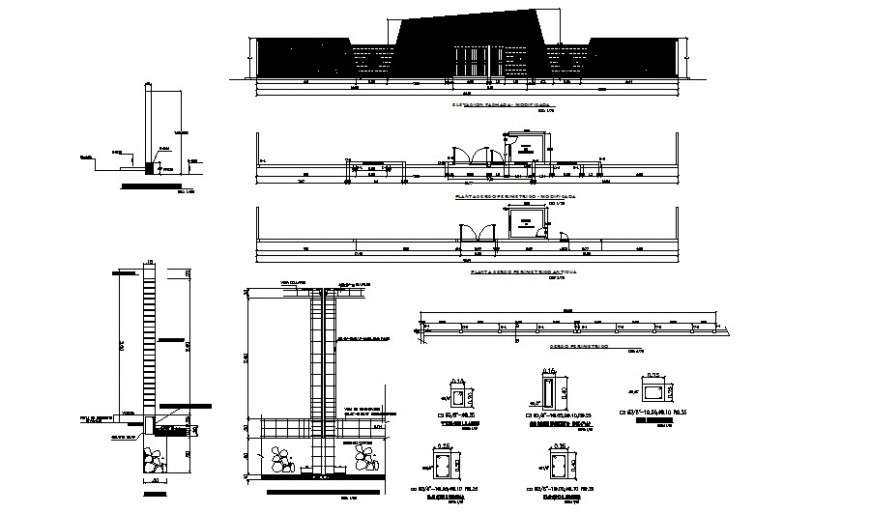 Foundation and house planning autocad file - Cadbull