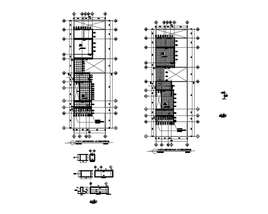 Foundation plan  and structural  details  of housing of uni 
