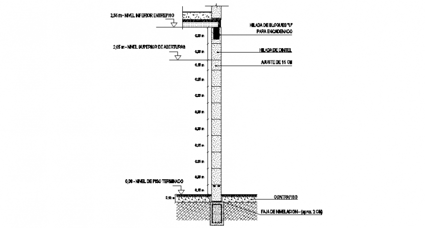 Foundation sectional detail dwg file model - Cadbull