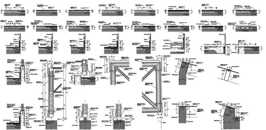 Foundation sectional detail models block - Cadbull