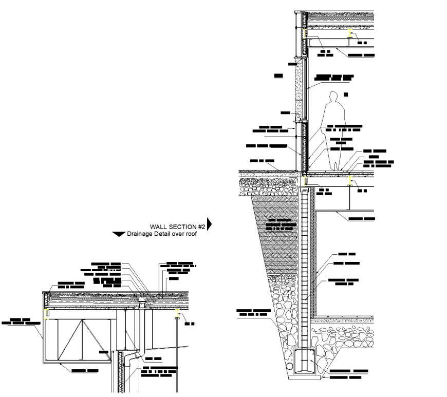 Foundation wall section plan layout file