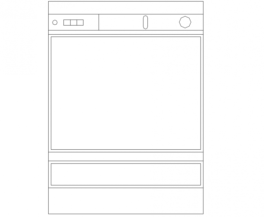 Fridge plan with detailing dwg file. - Cadbull