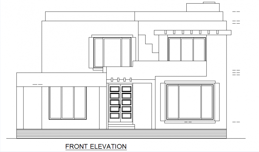 Front Elevation 2 Bhk House Autocad File Cadbull Hi, vicky here, i make educational videos on architecture and model making my self vikash kumar i am an computer engineer in hardware and networking i am. front elevation 2 bhk house autocad