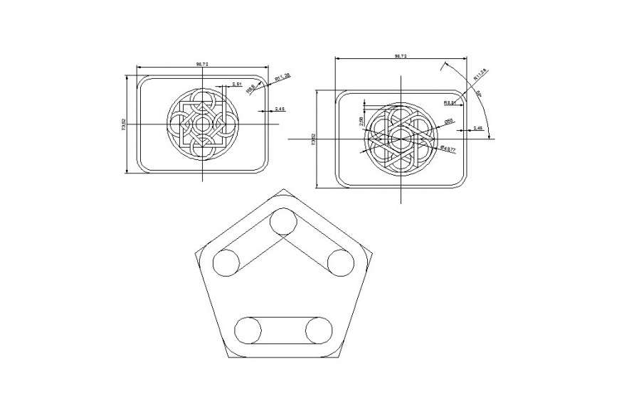 autocad geometric drawing