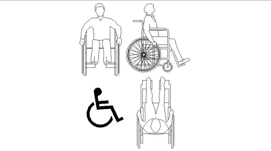 Wheelchair Cad Drawing