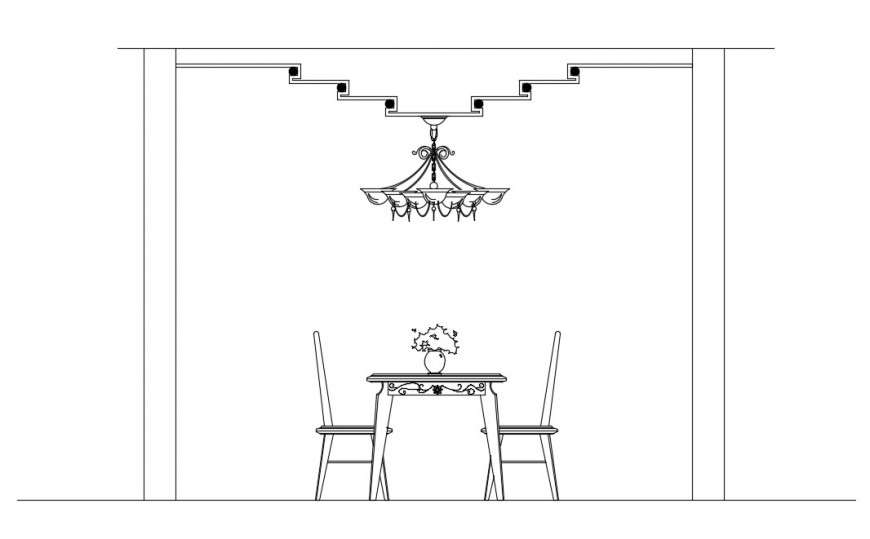 Hanging lamp for dining table cad file cadbull