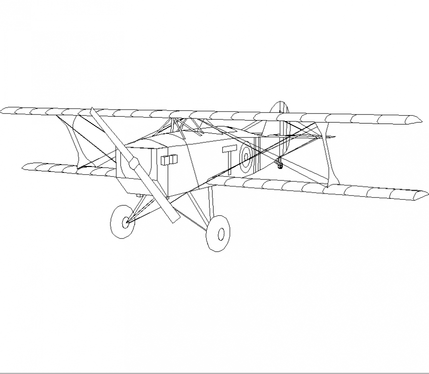 Helicopter plan detail dwg file. - Cadbull