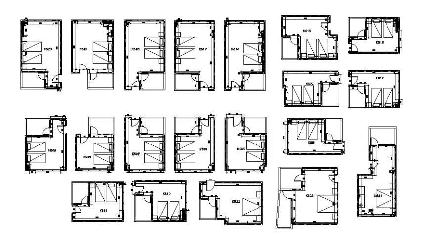 Hotel Bedroom Layout Plan Detail Drawing In AutoCAD File Cadbull