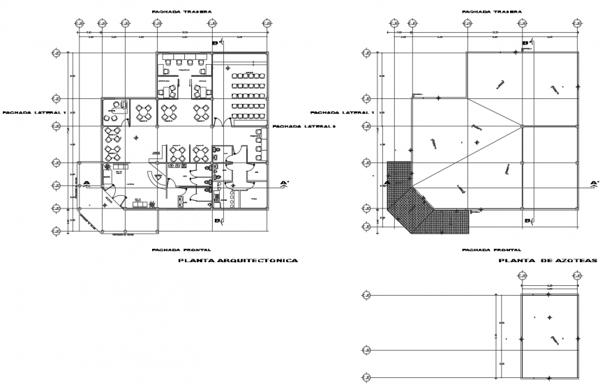 Hotel building working plan 2d view layout file in dwg format - Cadbull