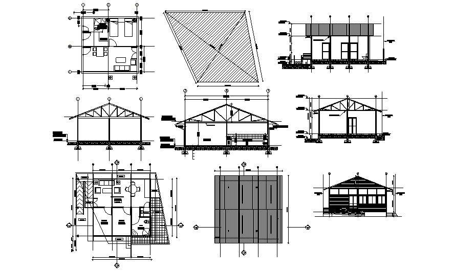 house plan 24'5'' x 24'5'' with detail dimension in AutoCAD - Cadbull