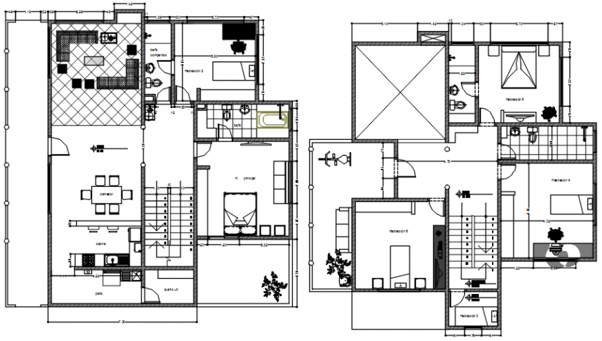 House General Plan In Autocad Software - Cadbull