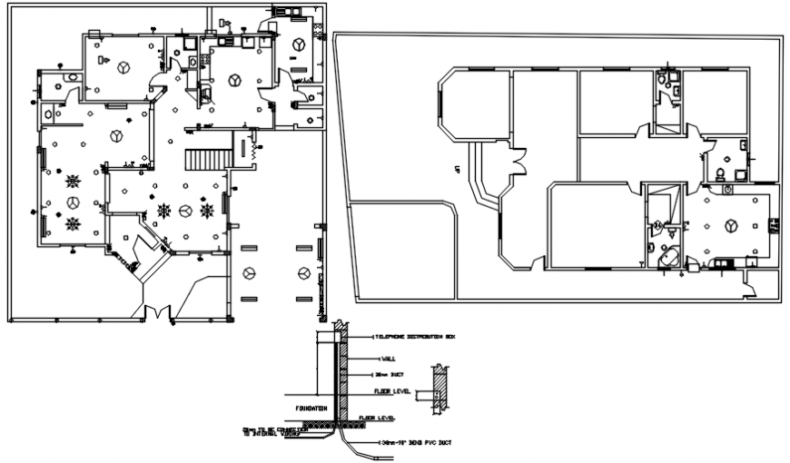 House Sanitary Installation Plan And Structure Details Dwg File Cadbull