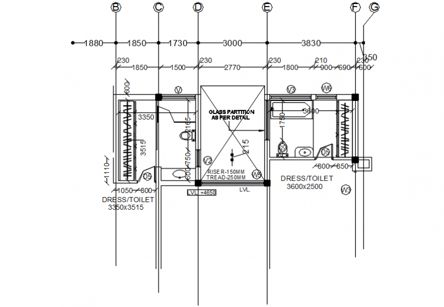 House toilet layout plan and sanitary installation drawing ...