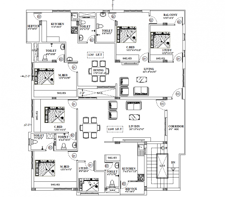 housing-planning-autocad-file-cadbull