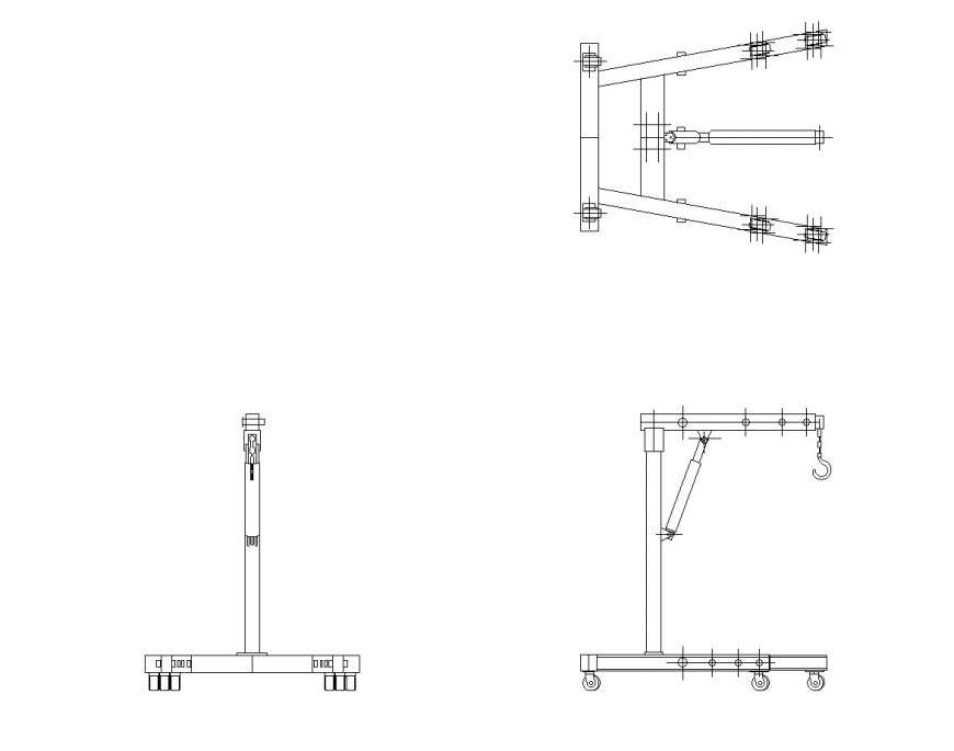 Hydraulic boom crane layout file - Cadbull