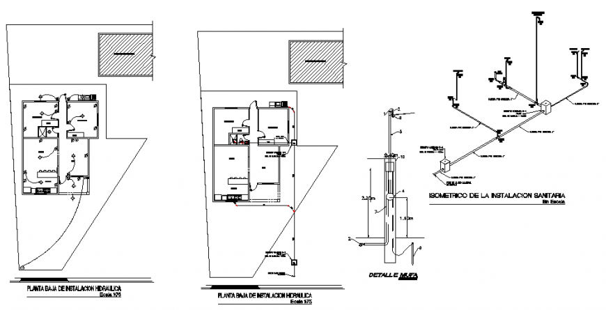 Hydrolic Sanitary Installation And Electrical Layout Plan Details Of House Dwg File Cadbull