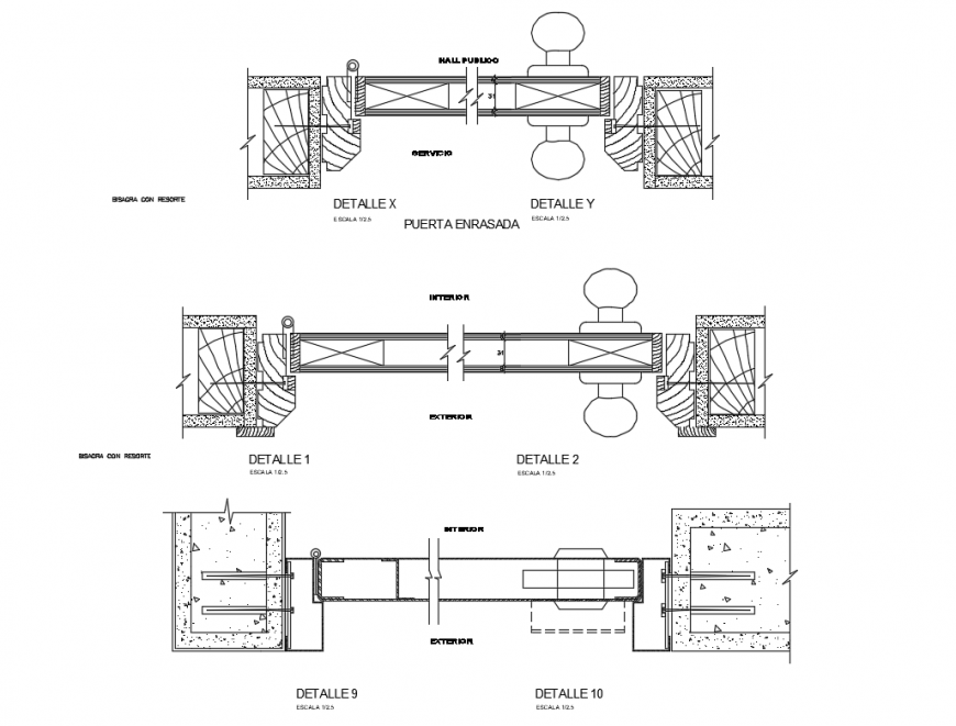 Interior And Exterior Door Joints And Structure Cad Drawing Details Dwg File 11082018120855 
