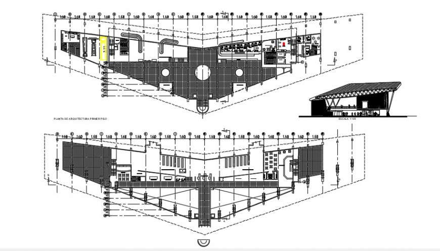 International airport floor plan distribution and