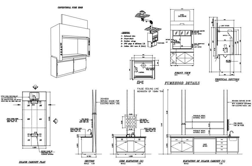 Island Cabinet Plan AutoCAD File - Cadbull