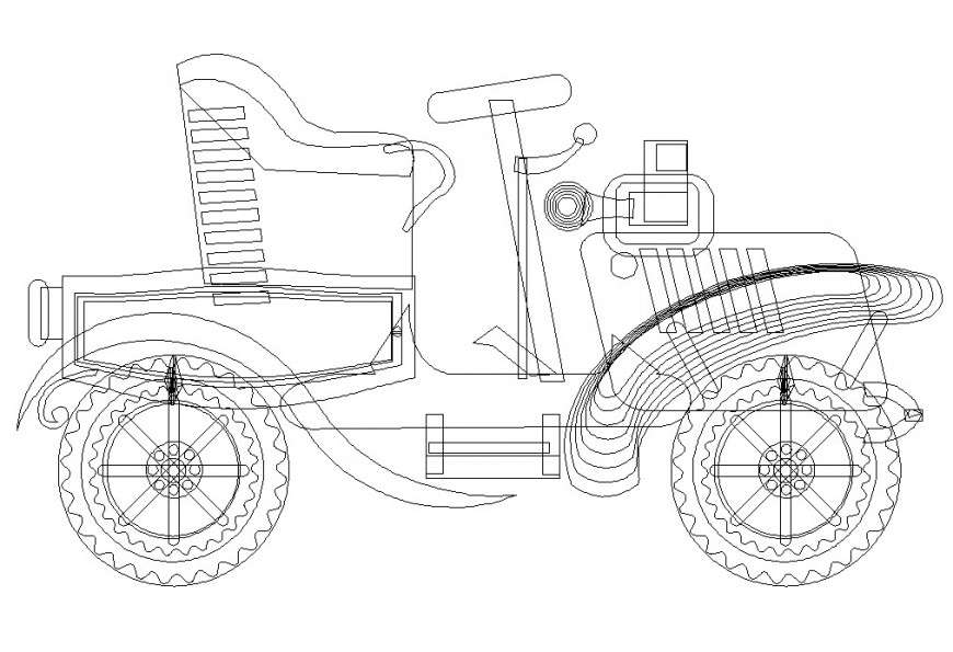 Car Detail 2d View Cad Vehicle Blocks Layout File In Autocad Format