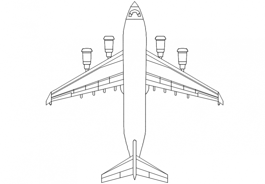 airplane drawing top view