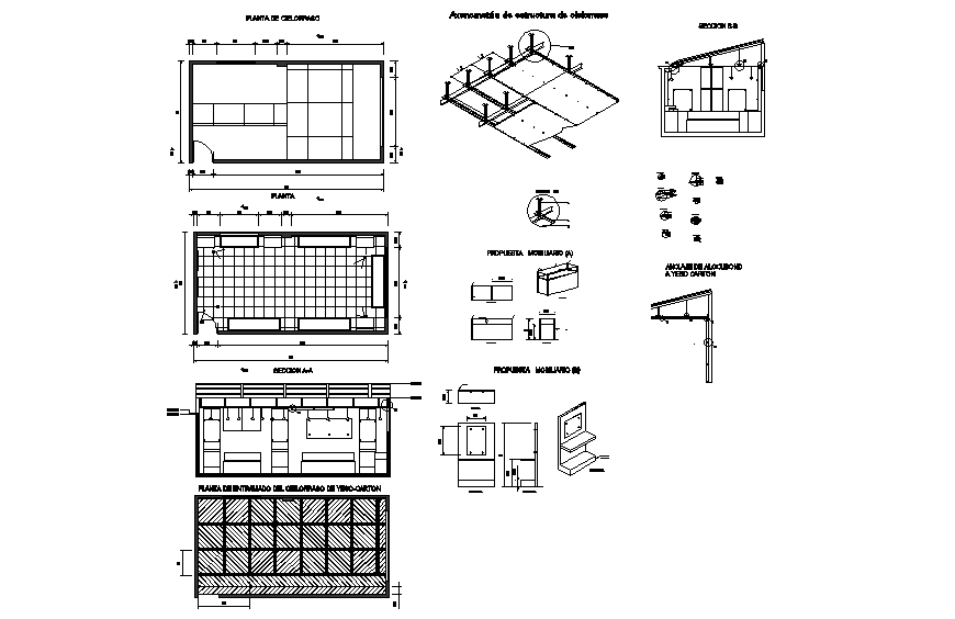 Jewellery shop working drawing in dwg file. - Cadbull