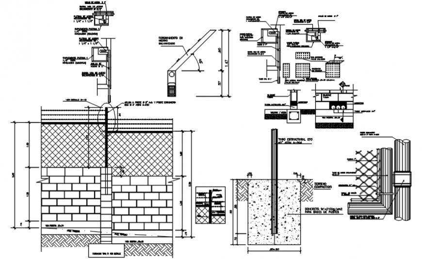 Joint Wall Compound Drawings Cad Cadbull