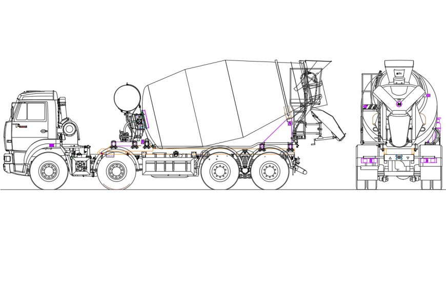 Камаз 65115 чертеж dwg