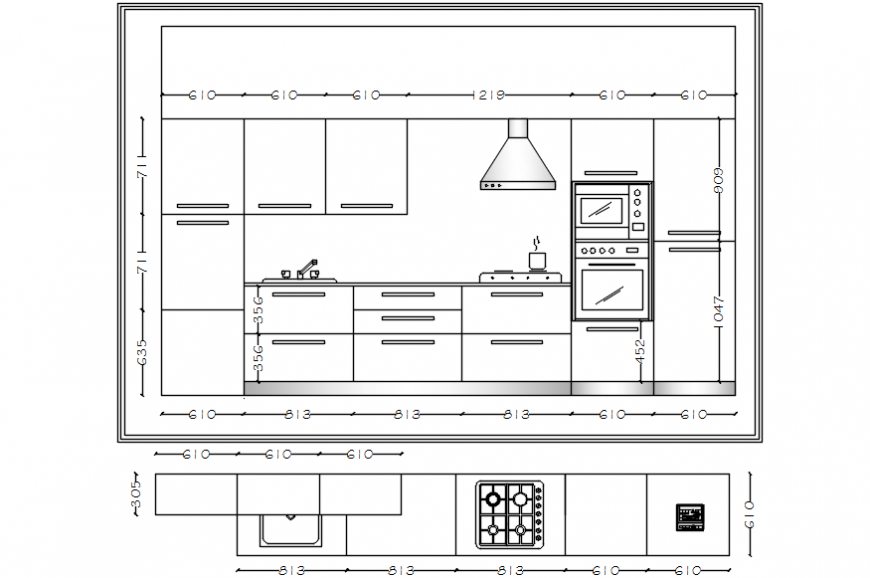 Kitchen Cad Blocks Detailing  Interiors 12062019034220 