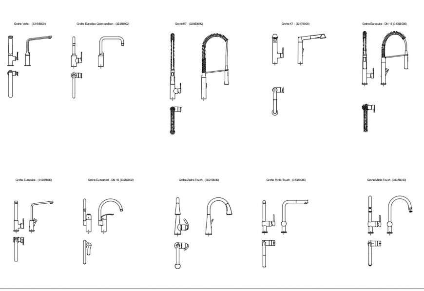 Kitchen faucets plan - Cadbull