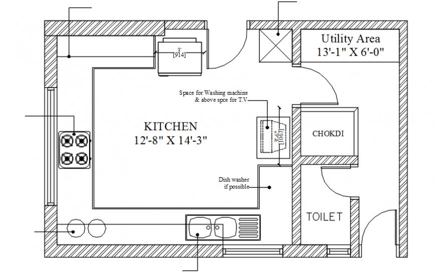 kitchen utility area design india
