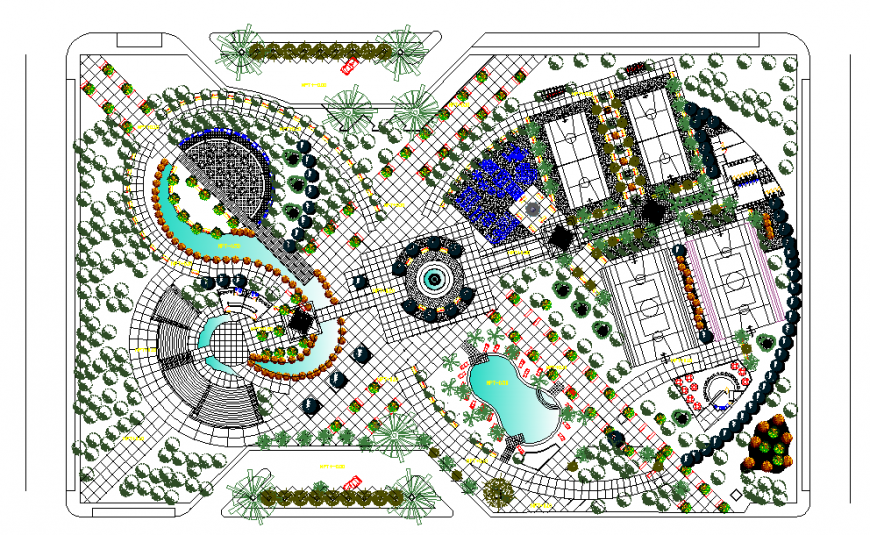 Largest Hotel Lay-out Plan Design Project - Cadbull