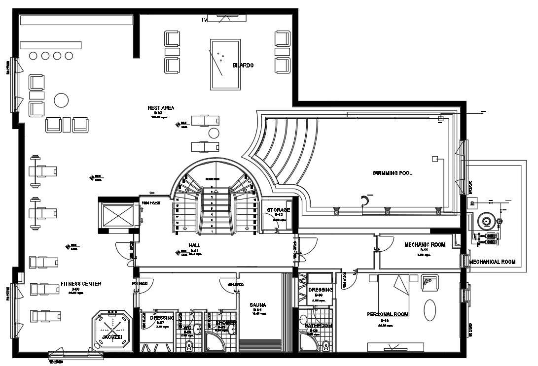 layout of house design - Cadbull