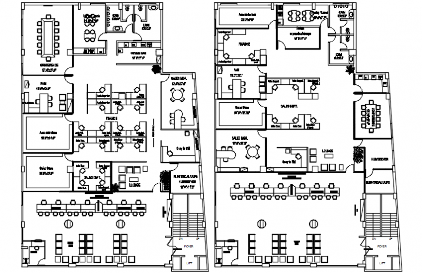 2d Layout Plan Of A Big Office Dwg File Cadbull Porn Sex Picture 3474