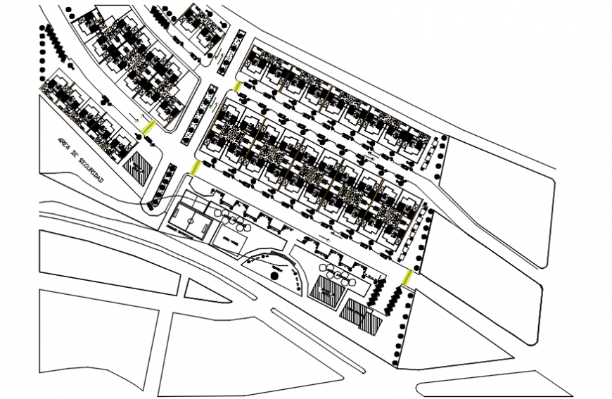 Layout plan of a site dwg file - Cadbull