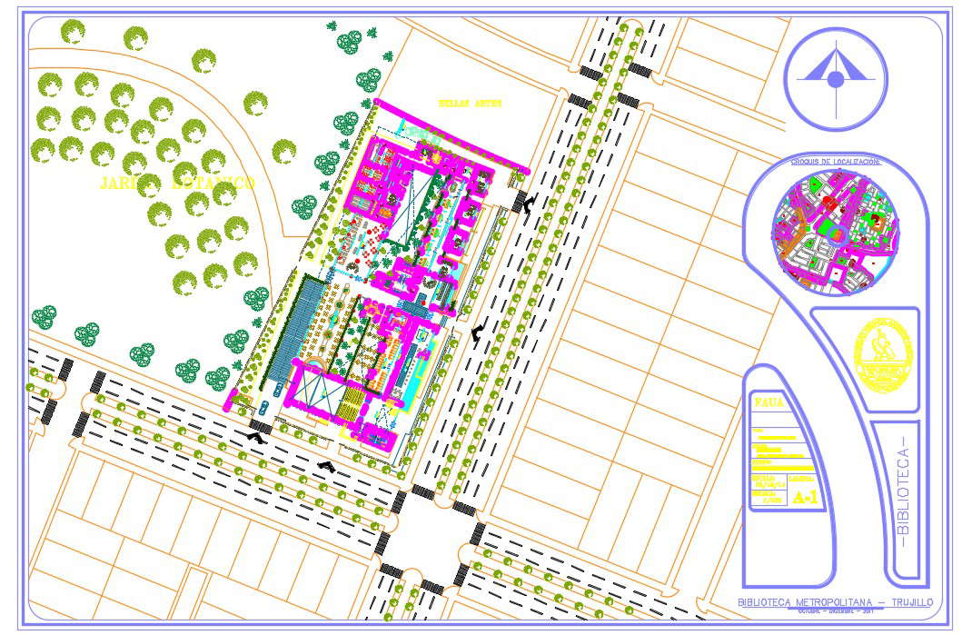 library plan drawing dwg file - Cadbull