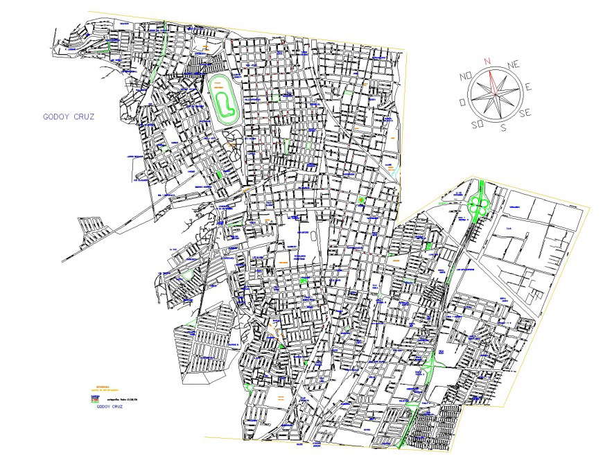 Lining map plan layout file - Cadbull