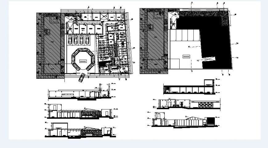 Local Hotel With Spa Center Elevation Section And Floor Plan Cad Drawing Details Dwg File Cadbull