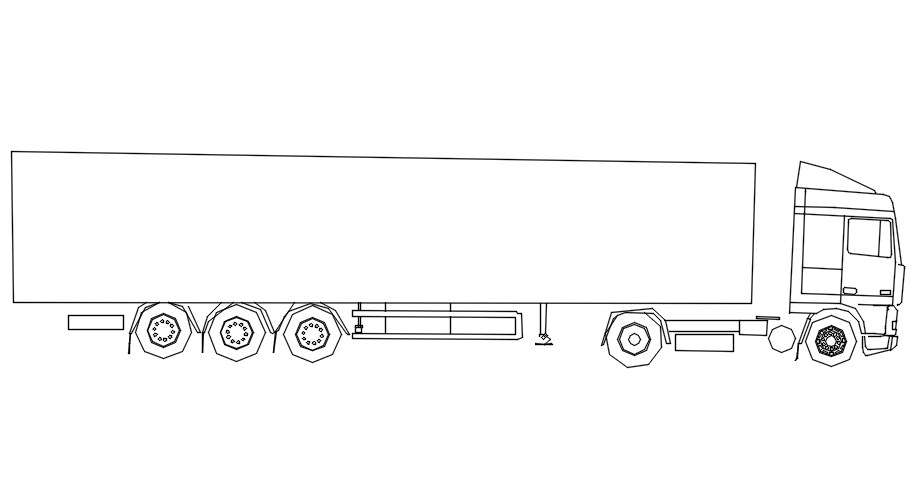 lorry block detail in AutoCAD, Dwg file. - Cadbull