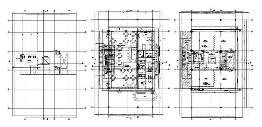 Luxuries villa with restaurant floor plan distribution drawing details ...