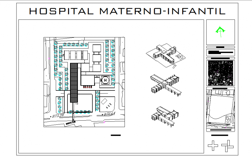 Maternity Hospital Plan Lay-out design - Cadbull