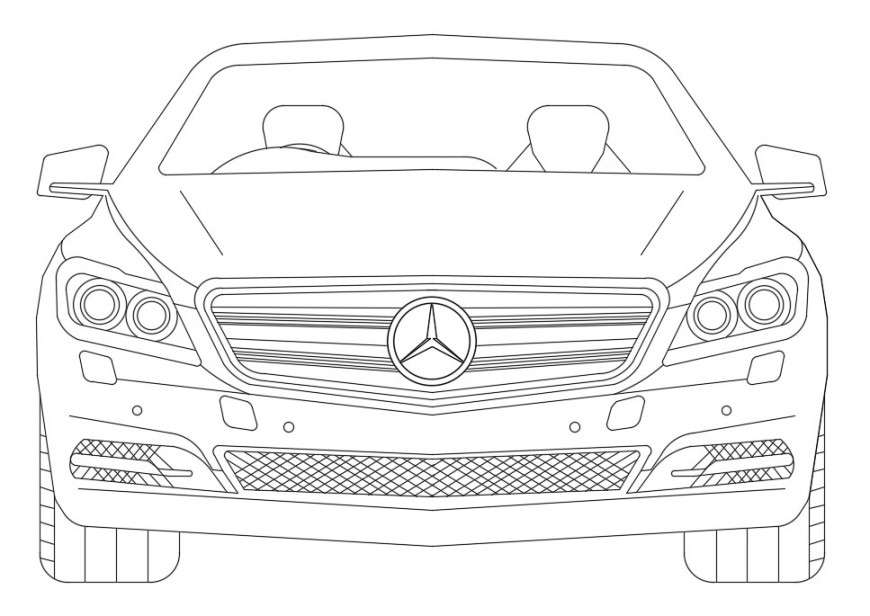 Mercedes Benz C63 AMG Coupe Black Car Drawing Digital Art by CarsToon  Concept - Fine Art America