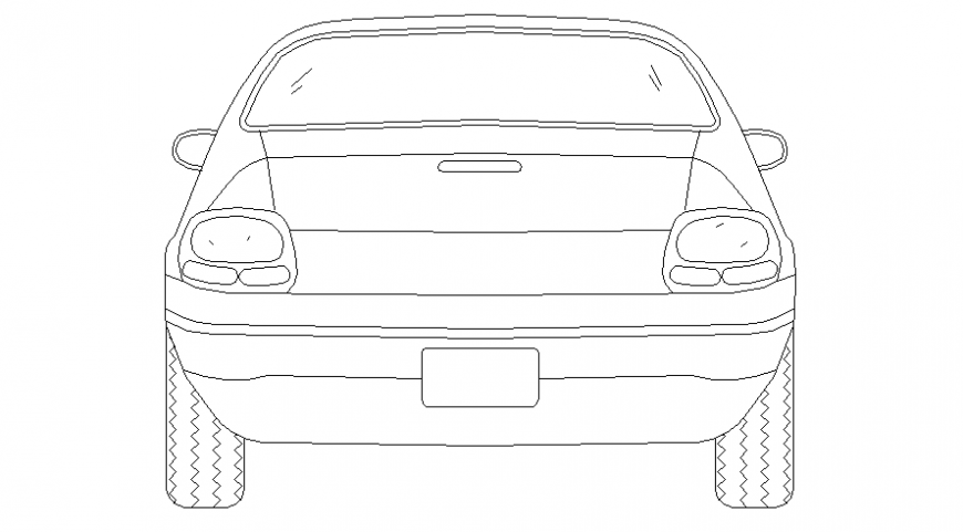 Model Of Car Elevation Detail Cadbull