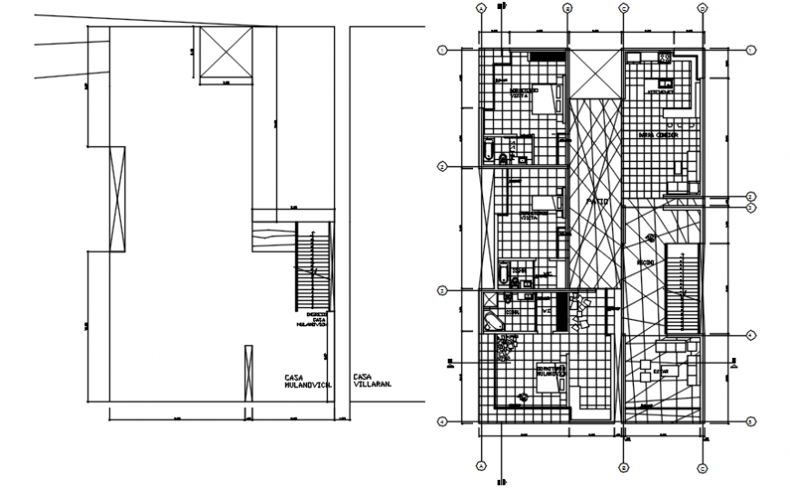 Modern house design autocad file - Cadbull