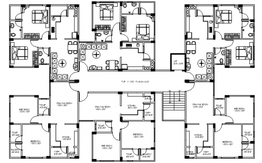 Modern house top view concept plans - Cadbull