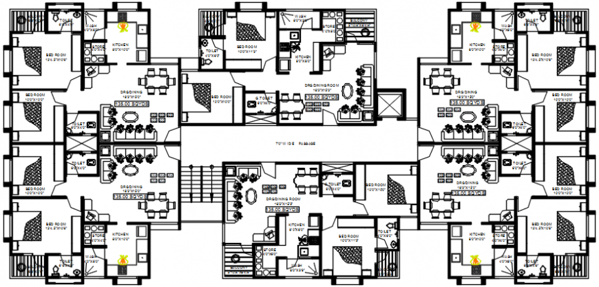 Modern house top view plan 2d dwg file - Cadbull
