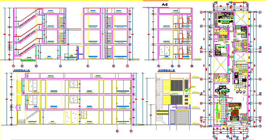 multi family housing dwg file - Cadbull