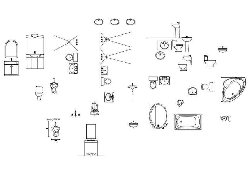 Multiple Dynamic Sanitary Blocks Cad Drawing Details Dwg File Cadbull 