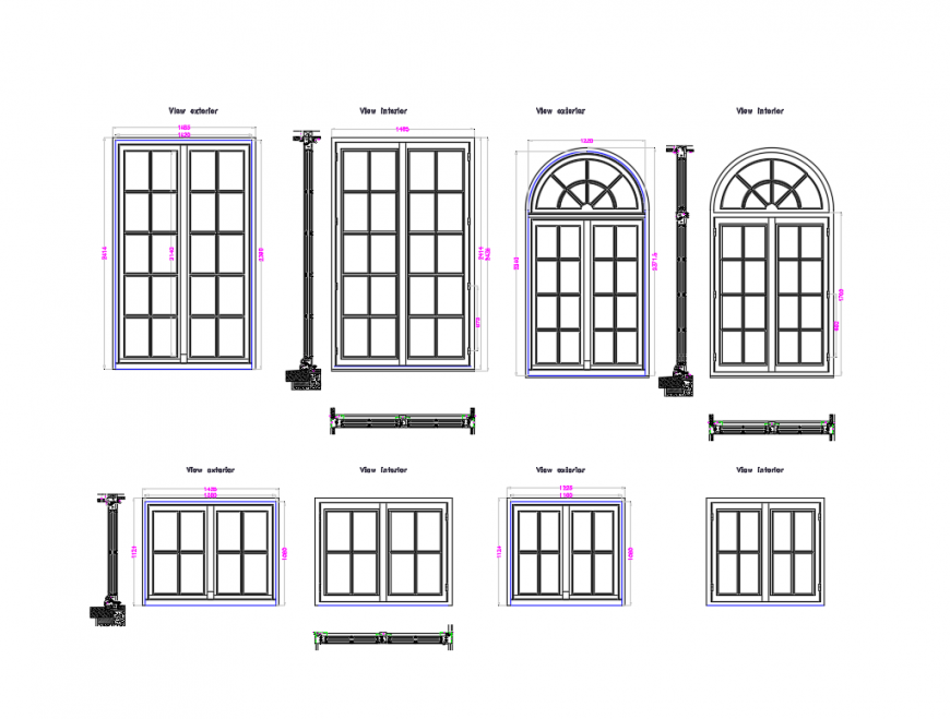 Casement Window CAD Block