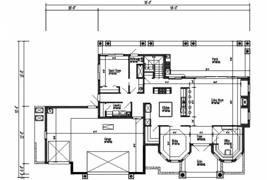 New house floor framing plan and layout plan cad drawing ...